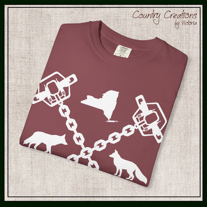New York Trapper Unisex Comfort Colors T-Shirt – Hunter Lover Gift, Rustic Outdoor Graphic Tee (P6028)