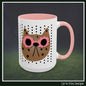 Spotted Cat Mug with Pink Sunglasses Accent Coffee Cup | 11oz 15oz (3812)