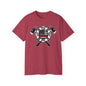 TV FC Red Thin Line Firefighter Maltese Cross Tee | 6 oz Cotton Tee Shirt (3009)