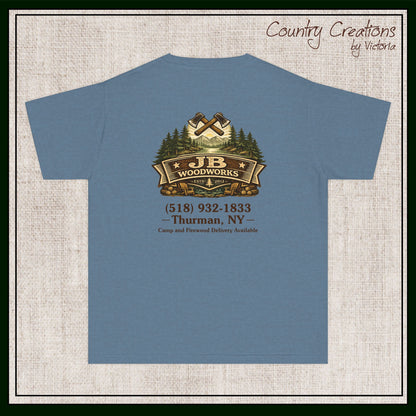 JB Woodworks Logo Pigment Dyed Youth Comfort Colors T-shirt (3878)