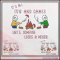 Fun Camping Machine Embroidery Design | It's All Fun and Games Saying | Campfire, Hotdogs, Wieners | Humorous Quotes | 6 Sizes (1252)