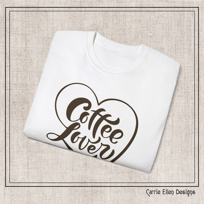 Coffee Lover Short Sleeve T-Shirt – Cute Printed Coffee Gift for Coffeeholics, Casual Everyday Wear (P-6060)