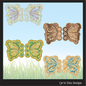 Butterfly ITH Shoe Wing Charms – In The Hoop Embroidery Design for Shoes and Boots – 4x4 & 5x7 Hoop Sizes (1258)