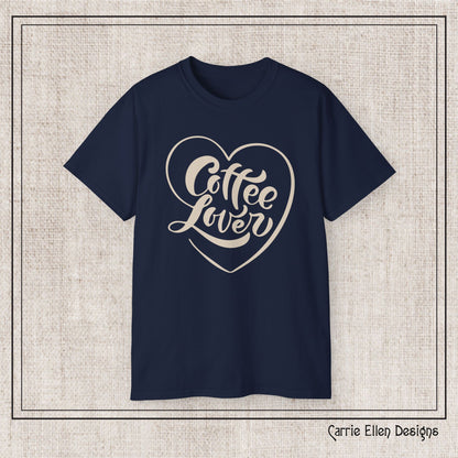 Coffee Lover Short Sleeve T-Shirt – Cute Printed Coffee Gift for Coffeeholics, Casual Everyday Wear (P-6060)