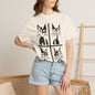 Geometric Cat Comfort Colors® T-Shirt | Minimalist Garment Dyed Cat Tee,  12 Colors (4279)