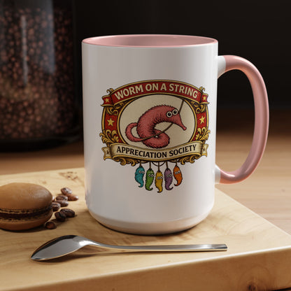 Worm on a String Appreciation Society Mug | Accent Coffee Mug 11/15oz (3898)