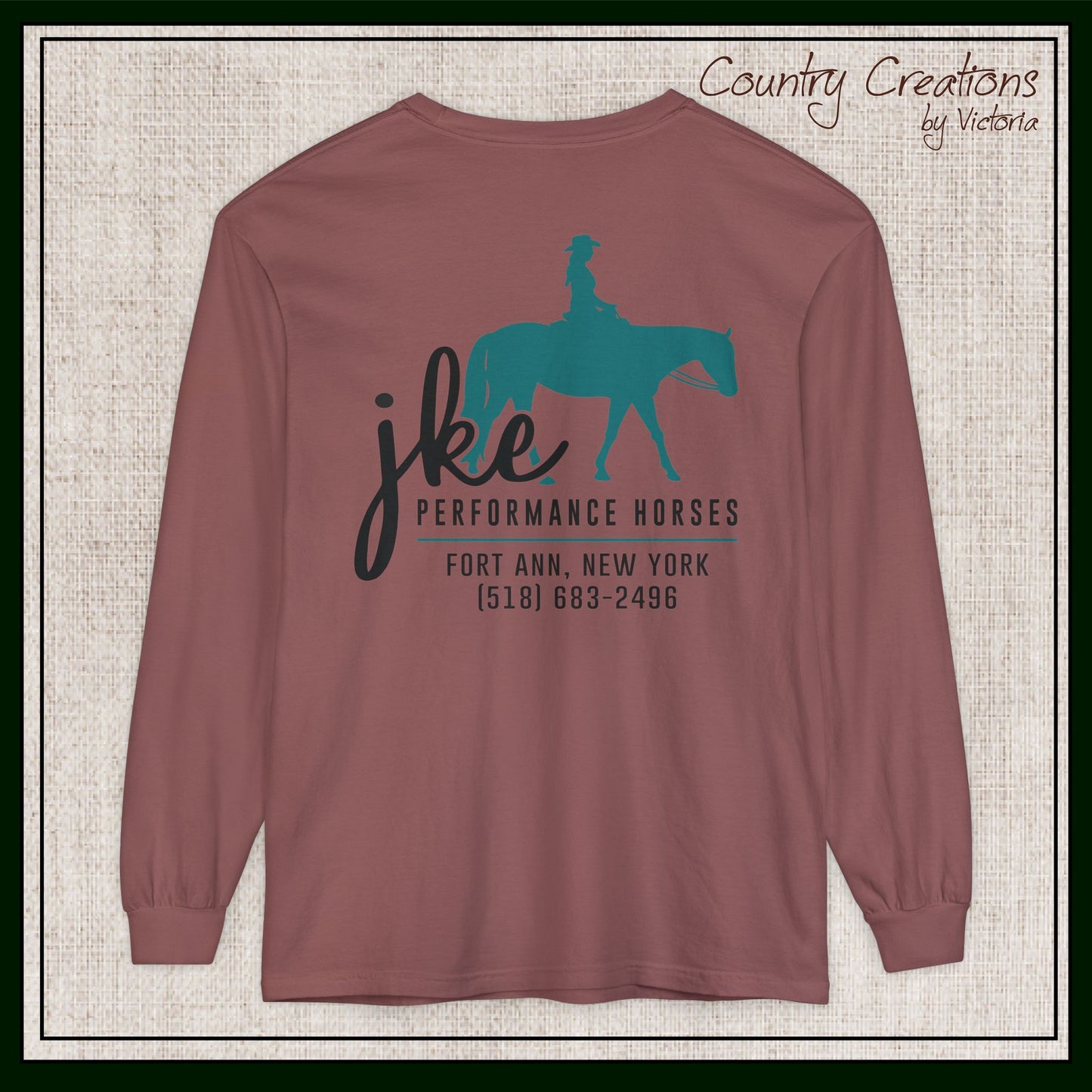 JKE Performance Horses Long Sleeve Comfort Colors® T-Shirt (3968)