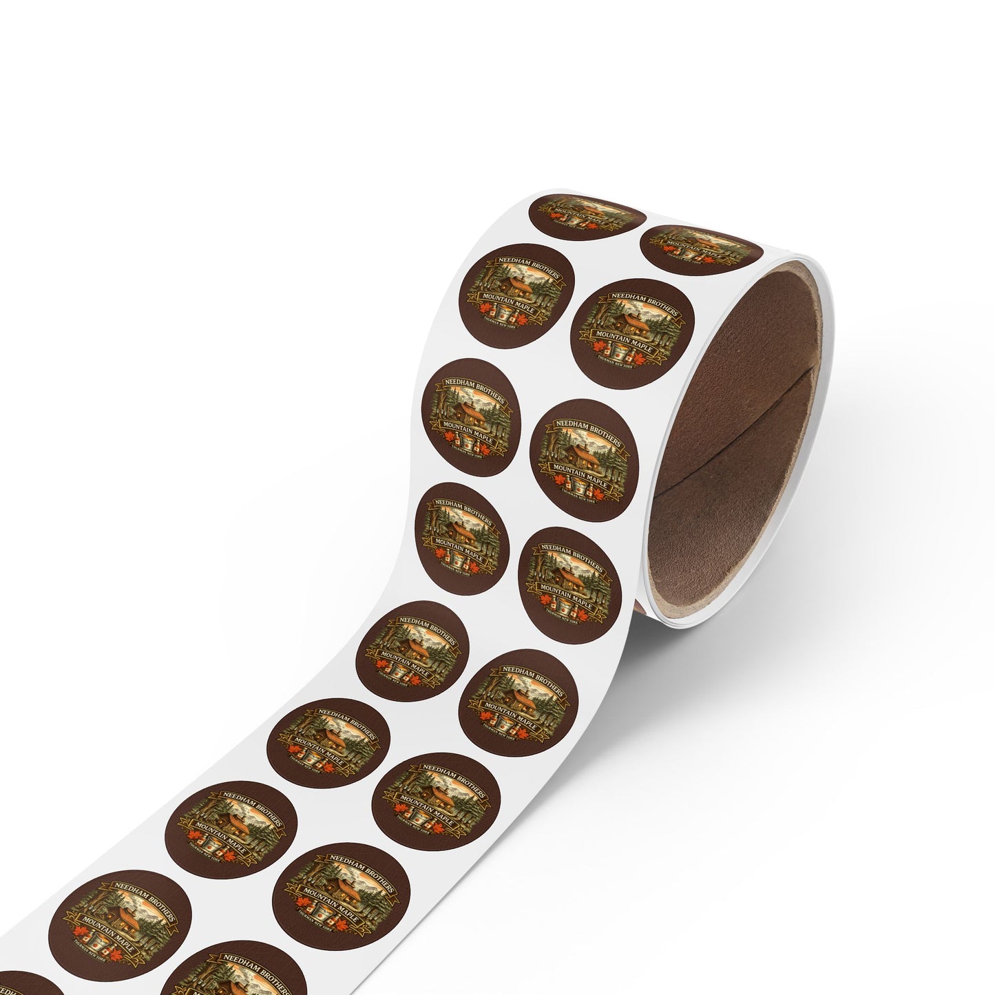 Needham Brothers Mountain Maple Cabin Round Sticker Rolls (3883)