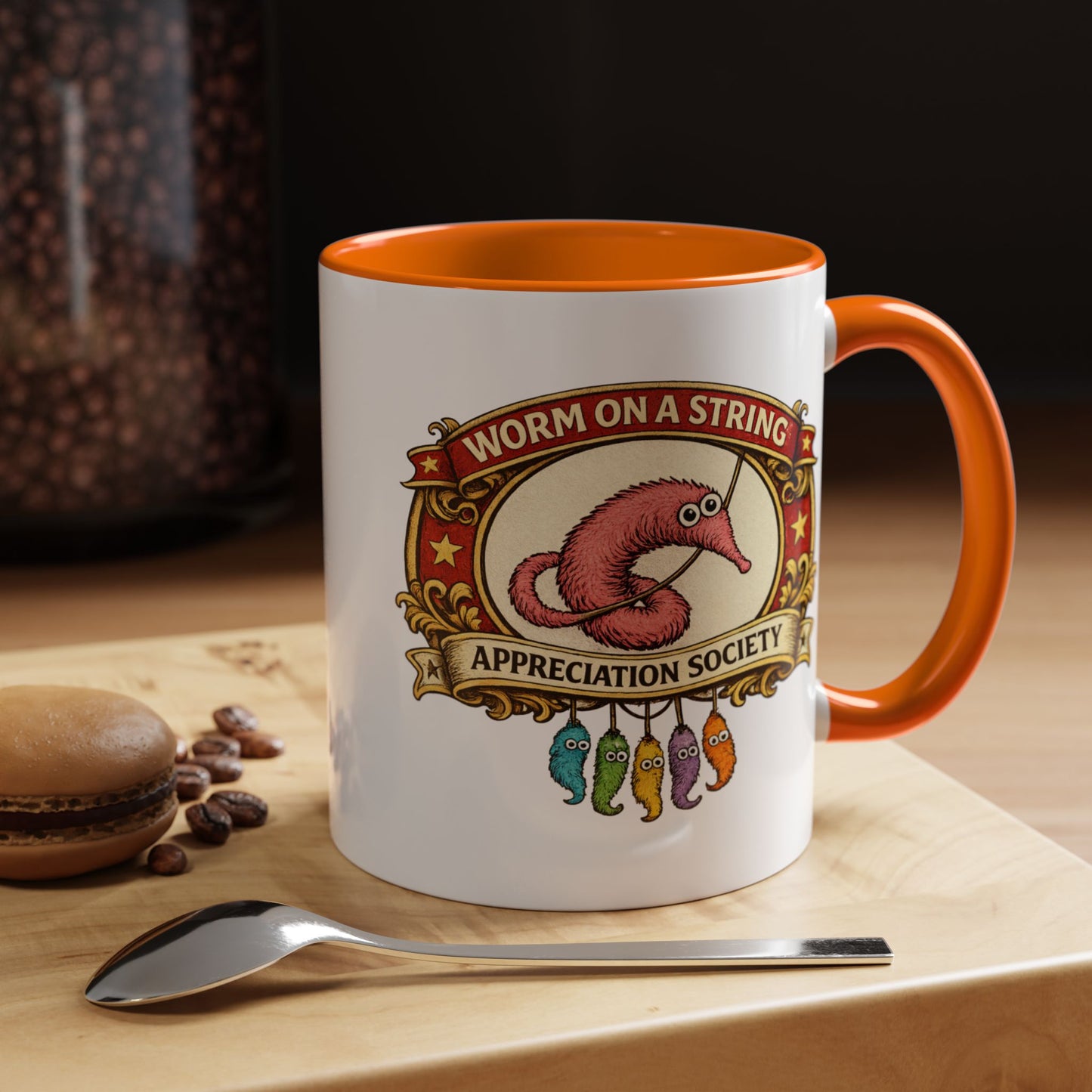Worm on a String Appreciation Society Mug | Accent Coffee Mug 11/15oz (3898)