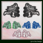 Football Player ITH Shoe Wings – Sporty Shoelace Charms for Shoes and Boots – In The Hoop Machine Embroidery Design (4x4 & 5x7 Hoop) (1304)