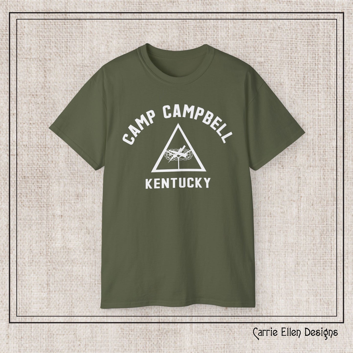Camp Campbell Kentucky Short Sleeve Tee – Vintage WWII U.S. Army Reproduction T-Shirt, Military Pride Tee, Veteran Gift (P-6057)