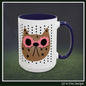 Spotted Cat Mug with Pink Sunglasses Accent Coffee Cup | 11oz 15oz (3812)