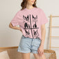 Geometric Cat Comfort Colors® T-Shirt | Minimalist Garment Dyed Cat Tee,  12 Colors (4279)