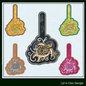 Sea Turtle ITH Key Fob Machine Embroidery Design | Ocean Turtle Key Tag In The Hoop Project (1343)