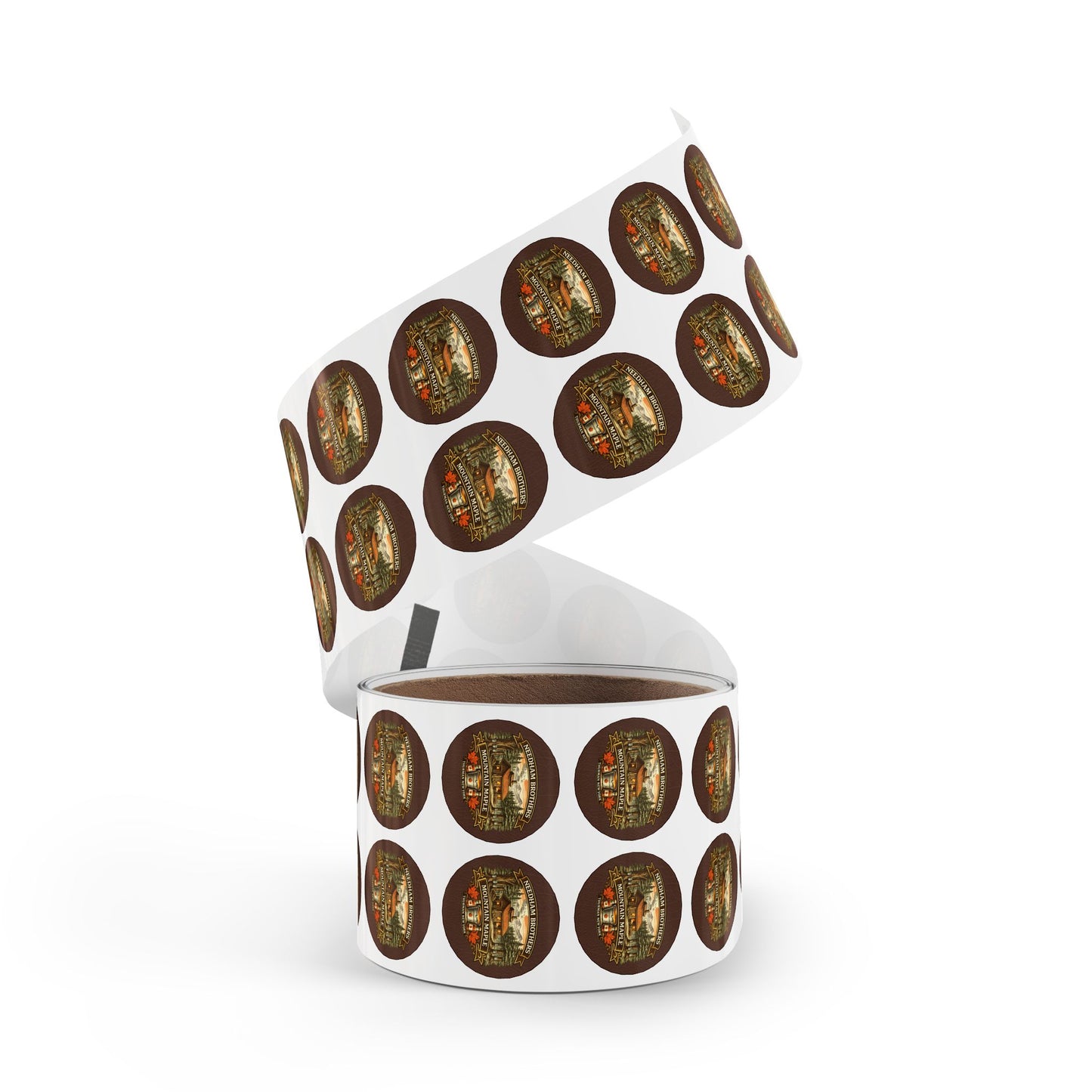 Needham Brothers Mountain Maple Cabin Round Sticker Rolls (3883)