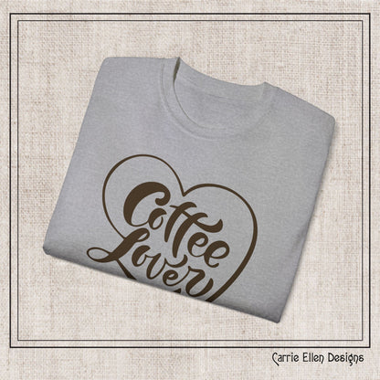 Coffee Lover Short Sleeve T-Shirt – Cute Printed Coffee Gift for Coffeeholics, Casual Everyday Wear (P-6060)