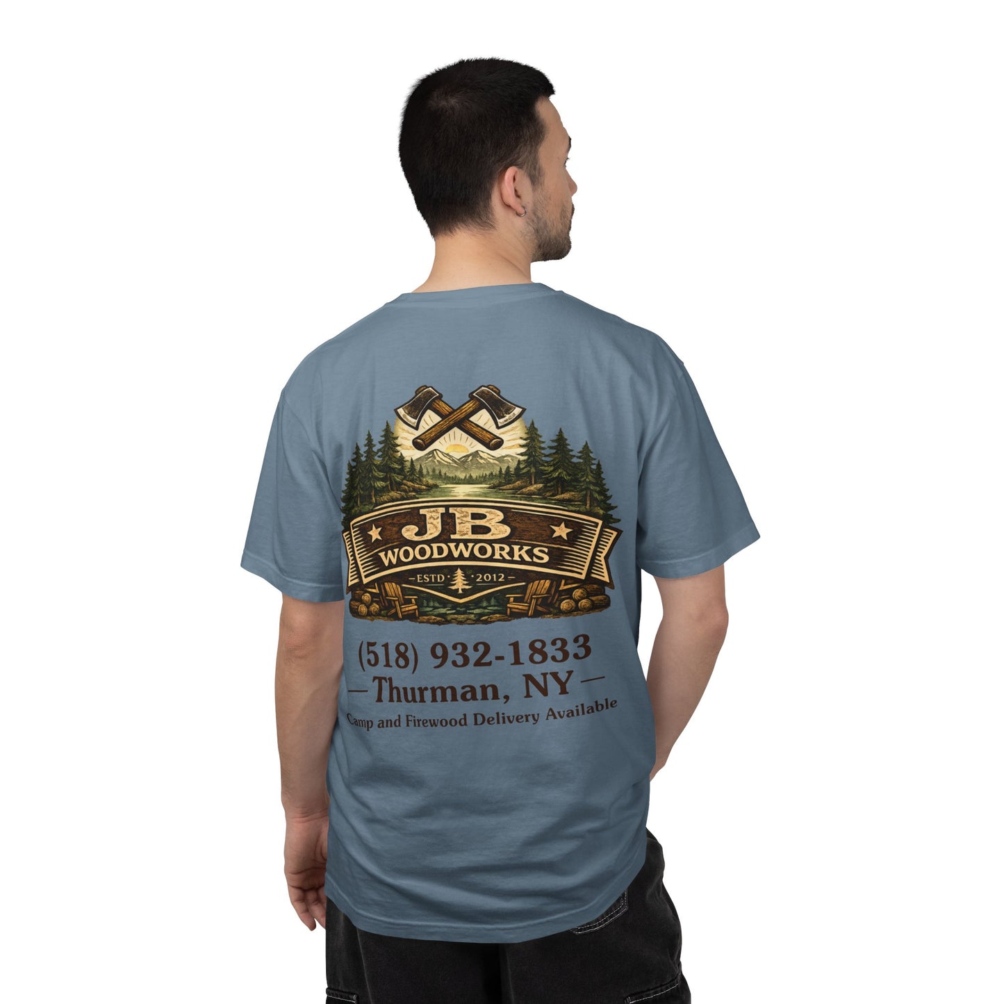 JB Woodworks Logo Pigment Dyed Comfort Colors T-shirt (3875)