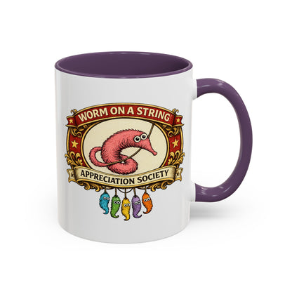 Worm on a String Appreciation Society Mug | Accent Coffee Mug 11/15oz (3898)