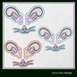 Bunny Ear Shoe Wing Machine Embroidery Design – Cute Bunny Ears Wing Charms for Shoes and Boots – In The Hoop Design (4x4 & 5x7 Hoop) (1392)