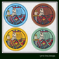 King Face Card ITH Jar Opener Machine Embroidery Design, Lid Gripper, In The Hoop Embroidery Projects (1414)