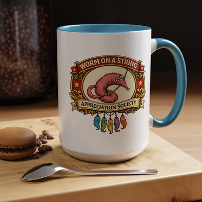 Worm on a String Appreciation Society Mug | Accent Coffee Mug 11/15oz (3898)
