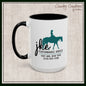 JKE Performance Horses Ceramic Color Accent Coffee Mug (3969)