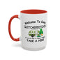 Welcome to Camp Quitcherbitchin Take a Hike Mug | Funny Camping Coffee Cup | 11oz & 15oz