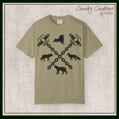 New York Trapper Unisex Comfort Colors T-Shirt – Hunter Lover Gift, Rustic Outdoor Graphic Tee (P6028)