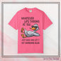 “Whatever Life Throws At You, Just Duck” Comfort Colors Short Sleeve Tee,  Snarky T-shirt Design (P-6017)
