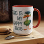 This Is My Happy Face Accent Coffee Mug | Sarcastic Ostrich Coffee Cup | 11oz 15oz Ceramic Mug (4252)