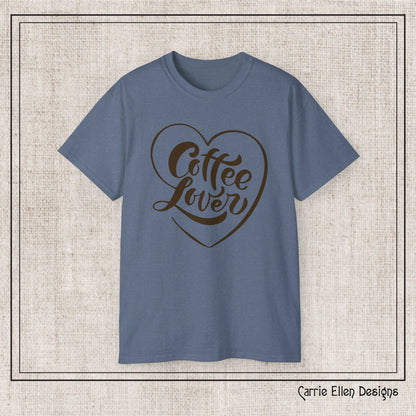 Coffee Lover Short Sleeve T-Shirt – Cute Printed Coffee Gift for Coffeeholics, Casual Everyday Wear (P-6060)