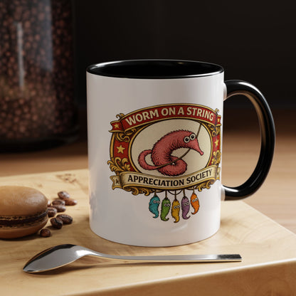 Worm on a String Appreciation Society Mug | Accent Coffee Mug 11/15oz (3898)