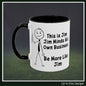 Funny Stick Figure "This is Jim" Accent Color Ceramic Mug | Snarky Humor Coffee Mug, Perfect for Home or Office Decor (P-6050)