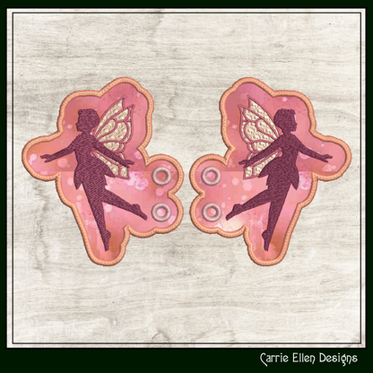 Flying Winged Fairy Shoe Wing Machine Embroidery Design – In The Hoop Fairy Wings for Shoes and Boots – 4x4 & 5x7 Hoop Sizes (1506)