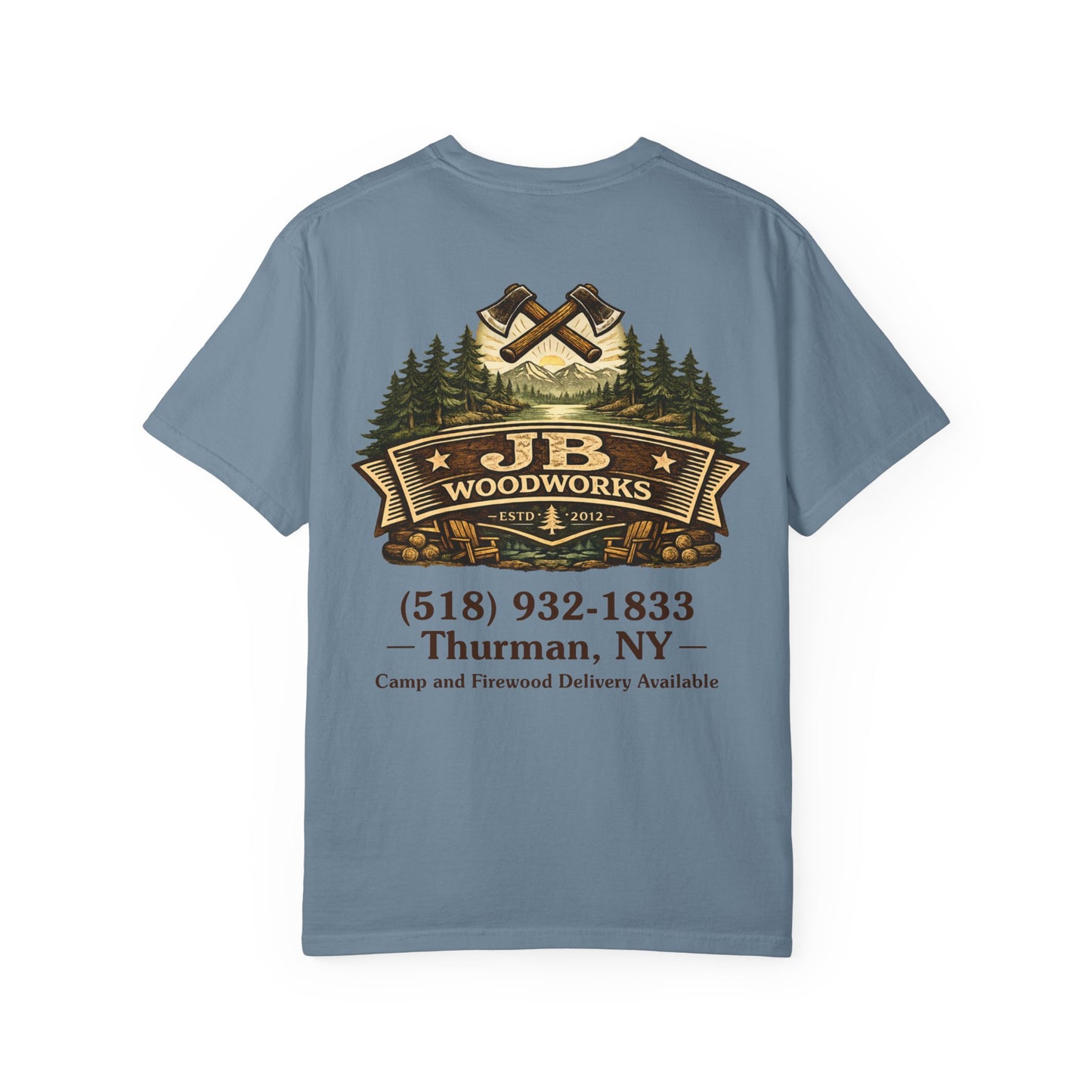 JB Woodworks Logo Pigment Dyed Comfort Colors T-shirt (3875)