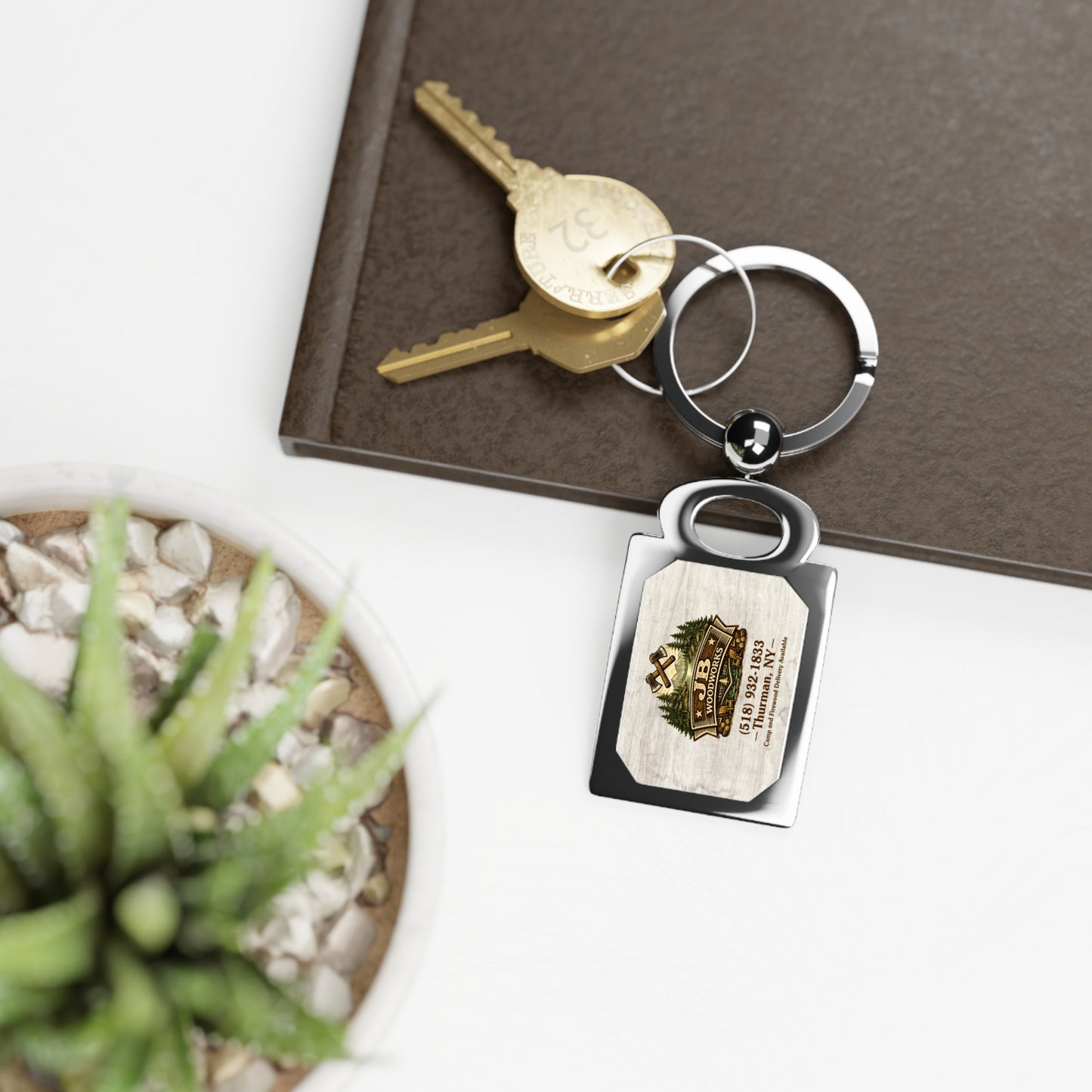 JB Woodworks Rectangle Keyring (3872)