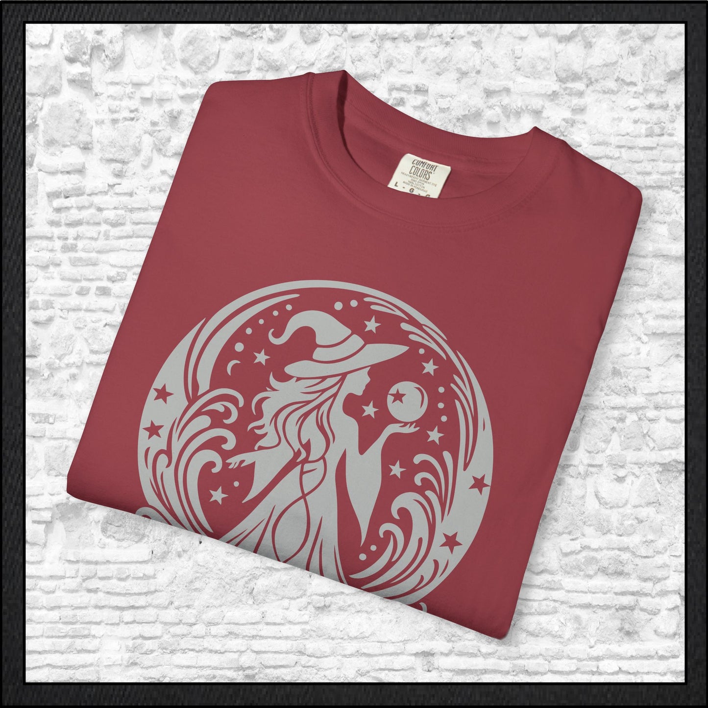 Enchanting Witch with Crystal Orb Comfort Colors T-Shirt | Mystical Witch Shirt (4281)