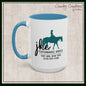JKE Performance Horses Ceramic Color Accent Coffee Mug (3969)
