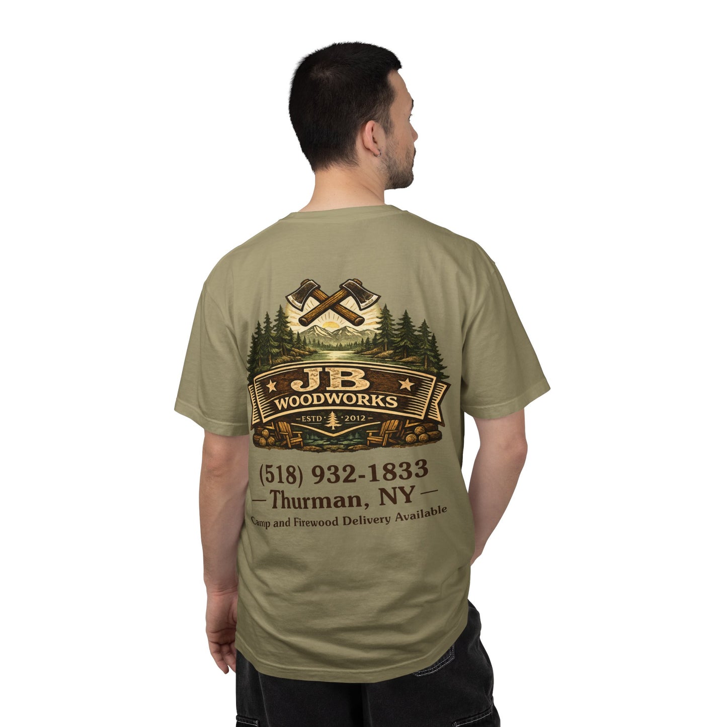 JB Woodworks Logo Pigment Dyed Comfort Colors T-shirt (3875)
