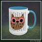 Spotted Cat Mug with Pink Sunglasses Accent Coffee Cup | 11oz 15oz (3812)