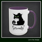 Black Cat Coffee Mug – Seriously Sarcastic Cat Attitude Ceramic Mug for Cat Lovers | 11oz & 15oz | Multiple Color Options (P-6075)