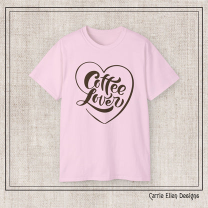 Coffee Lover Short Sleeve T-Shirt – Cute Printed Coffee Gift for Coffeeholics, Casual Everyday Wear (P-6060)