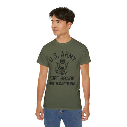 US Army Fort Bragg Eagle Emblem T-Shirt – Vintage WWII U.S. Army Reproduction Unisex Ultra Cotton Tee (P-6039)