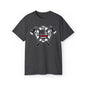 TV FC Red Thin Line Firefighter Maltese Cross Tee | 6 oz Cotton Tee Shirt (3009)