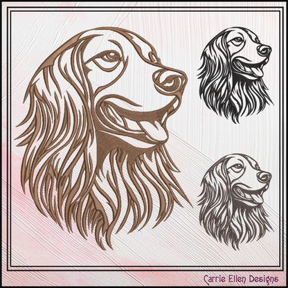 Irish Setter Machine Embroidery Design, Dog Lover Embroidery Pattern, Pet Embroidery, 6 Sizes (1567)