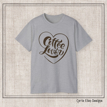 Coffee Lover Short Sleeve T-Shirt – Cute Printed Coffee Gift for Coffeeholics, Casual Everyday Wear (P-6060)