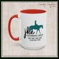 JKE Performance Horses Ceramic Color Accent Coffee Mug (3969)
