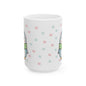 Blue Penguin with Colorful Snowflakes Ceramic Mug | Cute Winter Coffee Cup | Holiday Penguin Gift | 11oz & 15oz