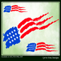 American Flag SVG Vector Clip Art, Abstract USA Flag Cutting File Design, July 4th Memorial Day (1607)