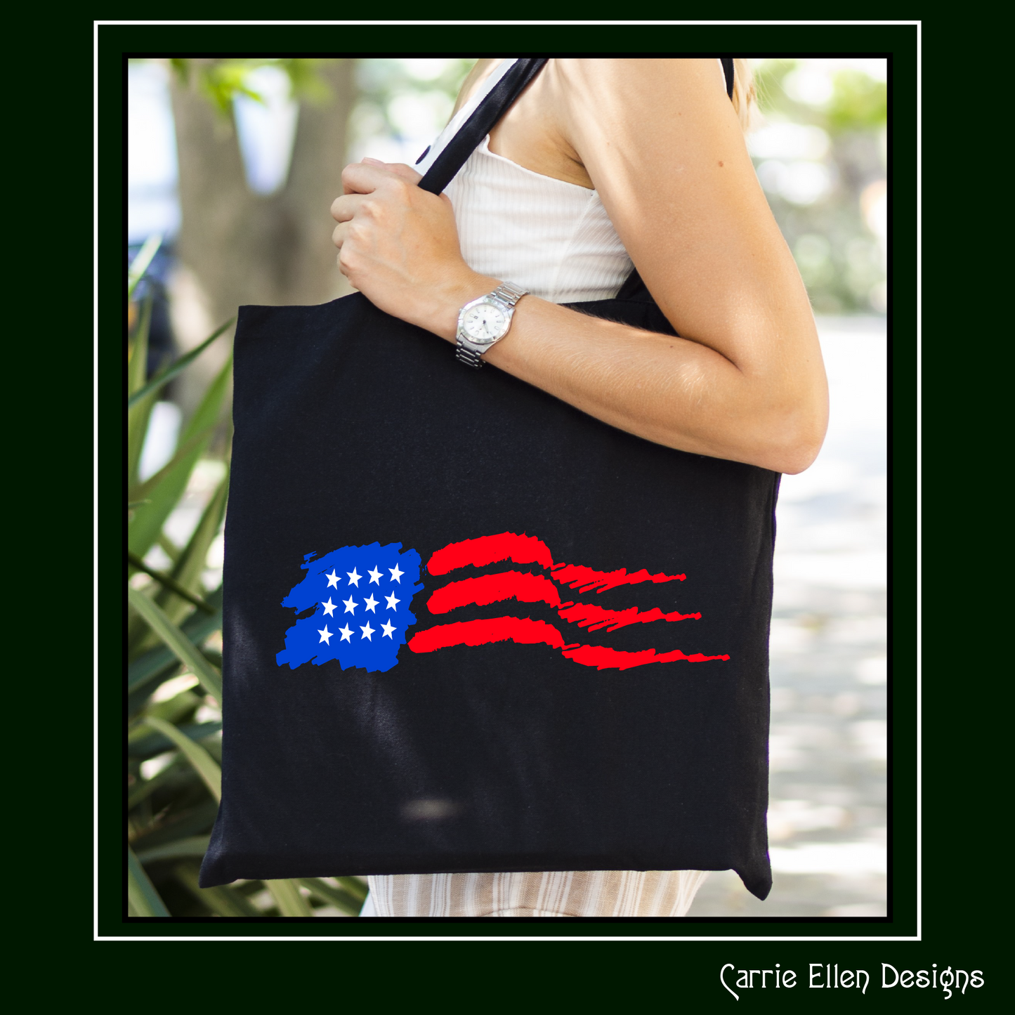 American Flag SVG Vector Clip Art, Abstract USA Flag Cutting File Design, July 4th Memorial Day (1607)